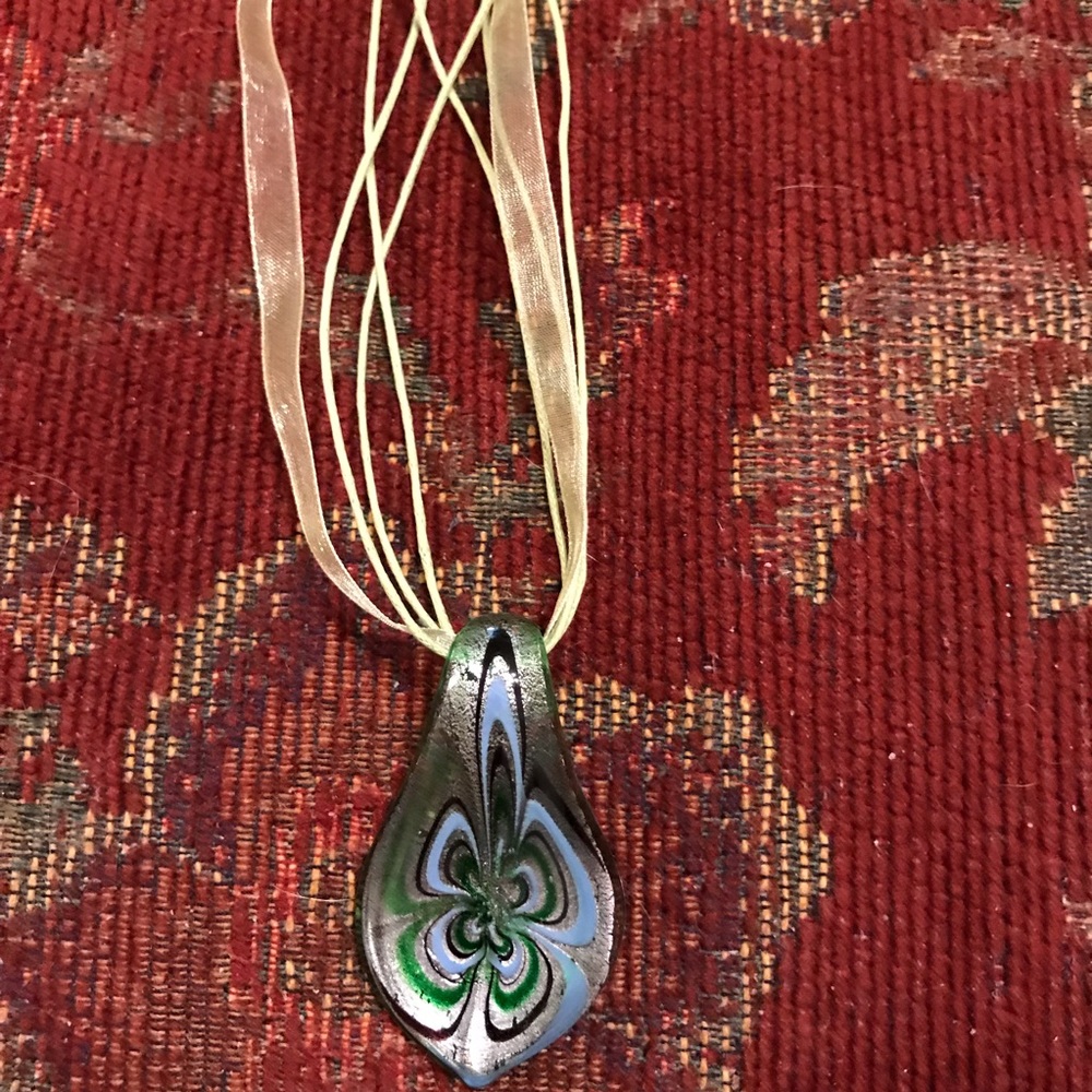 Beautiful green glass necklace